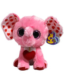 Ty Beanie Boos - Tender the Pink Valentine's Day Elephant, Solid Eyes