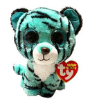 Ty Beanie Boos - Tess  the Teal Tiger, (6"), Glitter Eyes, Justice Stores