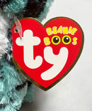 Ty Beanie Boos - Tess  the Teal Tiger, (6"), Glitter Eyes, Justice Stores