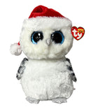 Ty Beanie Boos - Tinsel the Christmas Owl, Medium (10"), Glitter Eyes, Claire's Exclusive