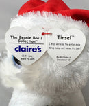 Ty Beanie Boos - Tinsel the Christmas Owl, Medium (10"), Glitter Eyes, Claire's Exclusive