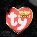 Ty Beanie Boos - Tracey the Black & White Dog (Blue Bow), Medium (8"), Glitter Eyes