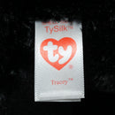 Ty Beanie Boos - Tracey the Black & White Dog (Blue Bow), Medium (8"), Glitter Eyes