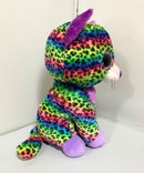 Ty Beanie Boos - Trixie the Rainbow Leopard, Large (16"), Glitter Eyes, Justice Stores