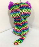 Ty Beanie Boos - Trixie the Rainbow Leopard, Large (16"), Glitter Eyes, Justice Stores