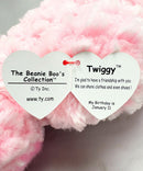 Ty Beanie Boos - Twiggy the Owl, Medium, Glitter Eyes, Medium size