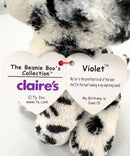 Ty Beanie Boos - Violet the Leopard, Glitter Eyes, Claire's