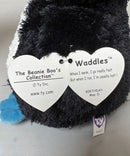 Ty Beanie Boos - Waddles the Black Penguin, Medium (8"), Solid Eyes