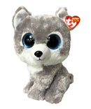Ty Beanie Boos - Warrior the Gray Wolf, Medium (10"), Glitter Eyes, Great Wolf Lodge