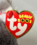Ty Beanie Boos - Warrior the Gray Wolf, Medium (10"), Glitter Eyes, Great Wolf Lodge