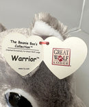 Ty Beanie Boos - Warrior the Gray Wolf, Medium (10"), Glitter Eyes, Great Wolf Lodge
