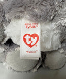 Ty Beanie Boos - Warrior the Gray Wolf, Medium (10"), Glitter Eyes, Great Wolf Lodge