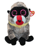 Ty Beanie Boos - Wasabi the Grey Baboon, Medium (9"), Glitter Eyes