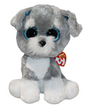 Ty Beanie Boos - Whiskers the Schnauzer, Medium (9"), Glitter Eyes