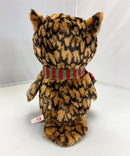 Ty Beanie Boos - Wise the Owl, Medium (9"), Glitter Eyes