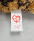 Ty Beanie Boos - Wise the Owl, Medium (9"), Glitter Eyes