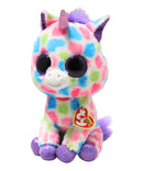 Ty Beanie Boos - Wishful the Spotted Unicorn, Medium (9"), Glitter Eyes