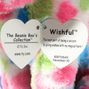 Ty Beanie Boos - Wishful the Spotted Unicorn, Medium (9"), Glitter Eyes