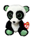 Ty Beanie Boos - Yumi the Green Sparkle Panda bear, (6"), Glitter Eyes, Justice Stores