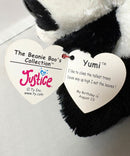 Ty Beanie Boos - Yumi the Green Sparkle Panda bear, (6"), Glitter Eyes, Justice Stores