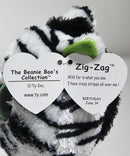 Ty Beanie Boos- Zig-Zag the Zebra, Glitter Eyes