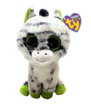 Ty Beanie Boos - Zig-Zag the White Zebra, (7"), Solid Eyes