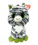 Ty Beanie Boos - Zig-Zag the Zebra (Solid Feet), Medium (9"), Glitter Eyes