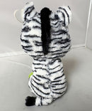 Ty Beanie Boos - Zig-Zag the Zebra (Solid Feet), Medium (9"), Glitter Eyes