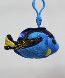 Ty Beanie Boos (Plastic Key Clip) - Aqua the Blue Tang, Glitter Eyes