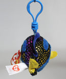 Ty Beanie Boos (Plastic Key Clip) - Aqua the Blue Tang, Glitter Eyes
