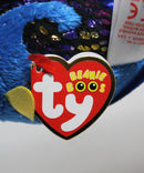 Ty Beanie Boos (Plastic Key Clip) - Aqua the Blue Tang, Glitter Eyes