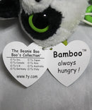 Ty Beanie Boos (Plastic Key Clip) - Bamboo the Panda, Solid Eyes