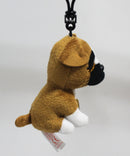 Ty Beanie Boos (Plastic Key Clip) - Brutus the Black & Brown Dog, Glitter Eyes