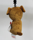 Ty Beanie Boos (Plastic Key Clip) - Brutus the Black & Brown Dog, Glitter Eyes