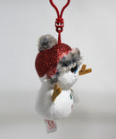 Ty Beanie Boos (Plastic Key Clip) - Buttons the Snowman, Glitter Eyes