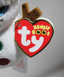 Ty Beanie Boos (Plastic Key Clip) - Buttons the Snowman, Glitter Eyes