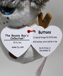 Ty Beanie Boos (Plastic Key Clip) - Buttons the Snowman, Glitter Eyes