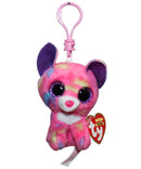 Ty Beanie Boos (Plastic Key Clip) - Cancun the Hot Pink Tie-Dye Chihuahua, Glitter Eyes