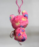 Ty Beanie Boos (Plastic Key Clip) - Cancun the Hot Pink Tie-Dye Chihuahua, Glitter Eyes
