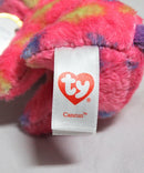 Ty Beanie Boos (Plastic Key Clip) - Cancun the Hot Pink Tie-Dye Chihuahua, Glitter Eyes