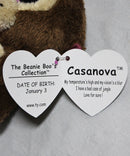 Ty Beanie Boos (Plastic Key Clip) - Casanova the Valentine's Day Monkey, Solid Eyes