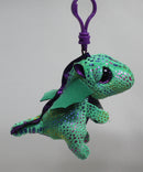 Ty Beanie Boos (Plastic Key Clip) - Cinder the Green Dragon, Glitter Eyes