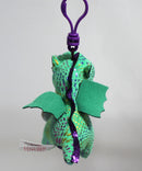 Ty Beanie Boos (Plastic Key Clip) - Cinder the Green Dragon, Glitter Eyes