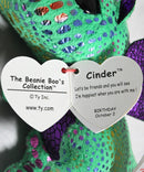 Ty Beanie Boos (Plastic Key Clip) - Cinder the Green Dragon, Glitter Eyes