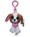 Ty Beanie Boos (Plastic Key Clip) - Cookie the Valentine's Day Dog, Solid Eyes