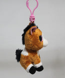Ty Beanie Boos (Plastic Key Clip) - Dakota the Clydesdale Horse, Solid Eyes