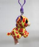 Ty Beanie Boos (Plastic Key Clip) - Darci the Orange Giraffe, Glitter Eyes, Justice Exclusive