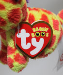 Ty Beanie Boos (Plastic Key Clip) - Darci the Orange Giraffe, Glitter Eyes, Justice Exclusive