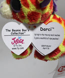 Ty Beanie Boos (Plastic Key Clip) - Darci the Orange Giraffe, Glitter Eyes, Justice Exclusive