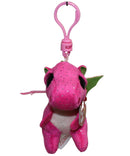 Ty Beanie Boos (Plastic Key Clip) - Darla the Pink Dragon, Glitter Eyes